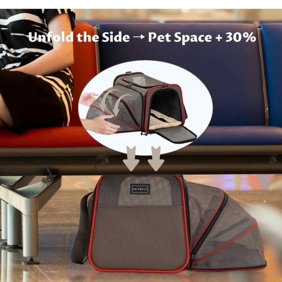 Expandable Cat Carrier Dog Carriers - Picture 10 of 12